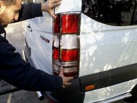 Накладки на задние фонари (нерж.) 2 шт  VW CRAFTER 2012 >